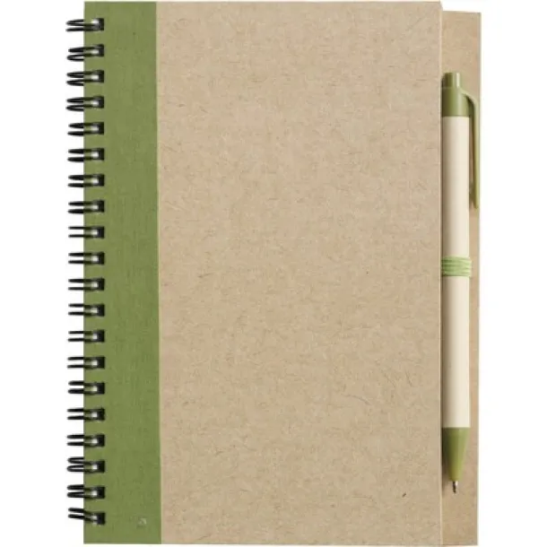  Notebook approx. A5 with ball pen light green