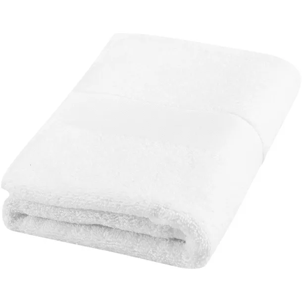 Charlotte 450 g/m² cotton bath towel 50x100 cm - Unbranded White