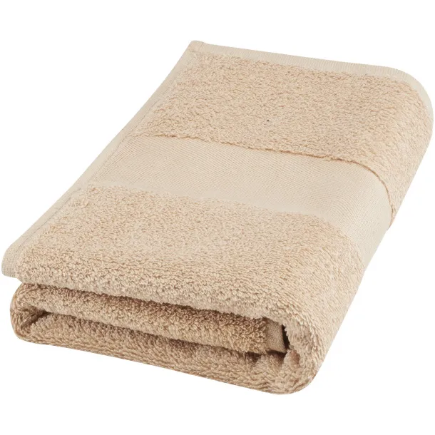 Charlotte 450 g/m² cotton bath towel 50x100 cm Beige