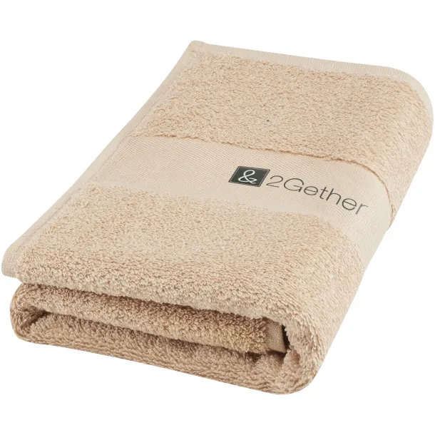 Charlotte 450 g/m² cotton bath towel 50x100 cm Beige