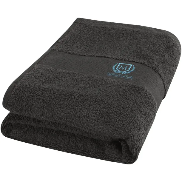 Charlotte 450 g/m² cotton bath towel 50x100 cm Anthracite