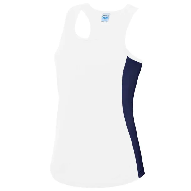  WOMEN'S COOL CONTRAST VEST - Just Cool White French Navy