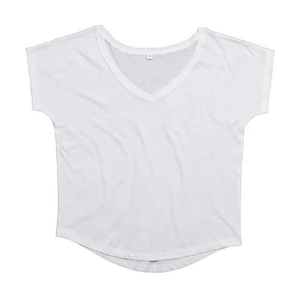  Women's Loose Fit V Neck T - Mantis Bijela