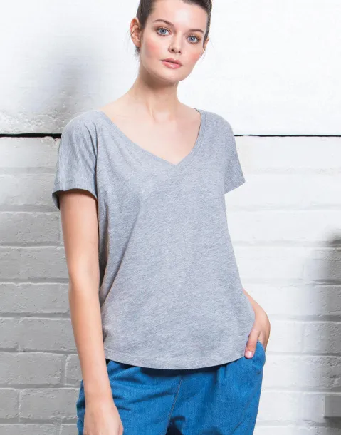  Women's Loose Fit V Neck T - Mantis