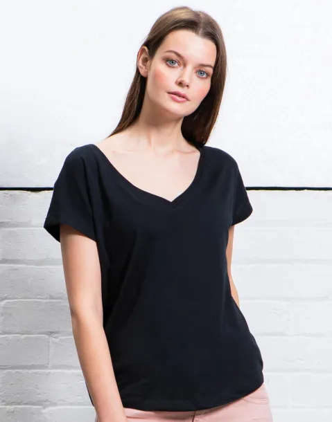  Women's Loose Fit V Neck T - Mantis