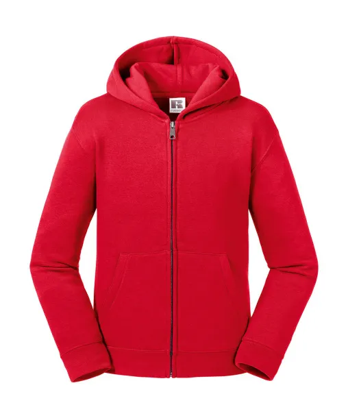  Dječji hoodie s patentnim zatvaračem - Russell Athletic Klasična crvena