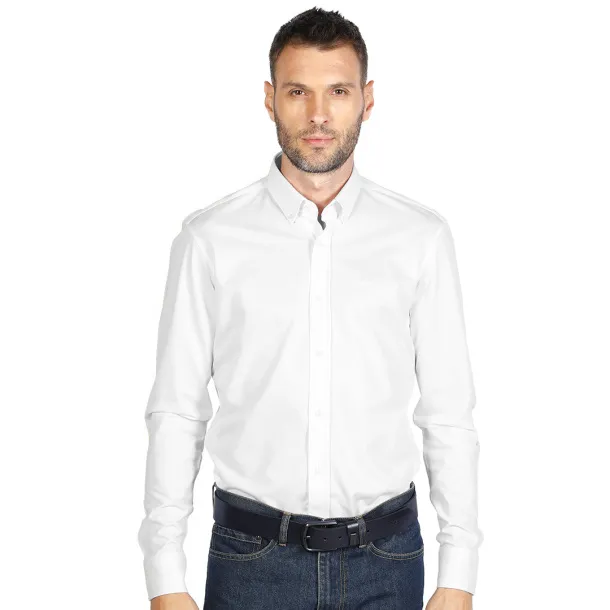 GRANT LSL Men's long sleeve shirt - EXPLODE White