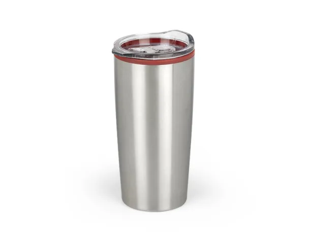 STEEL metal travel mug Red