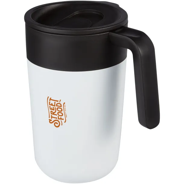 Nordia 400 ml double-wall recycled mug White