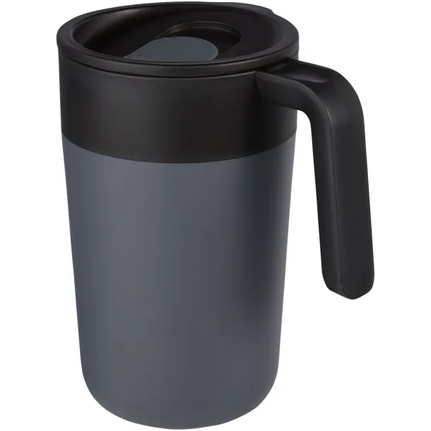 Nordia 400 ml double-wall recycled mug Grey