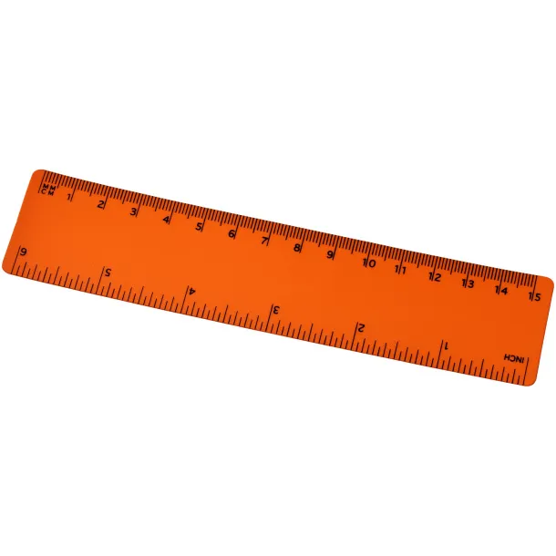 Rothko 15 cm plastic ruler - Unbranded Orange