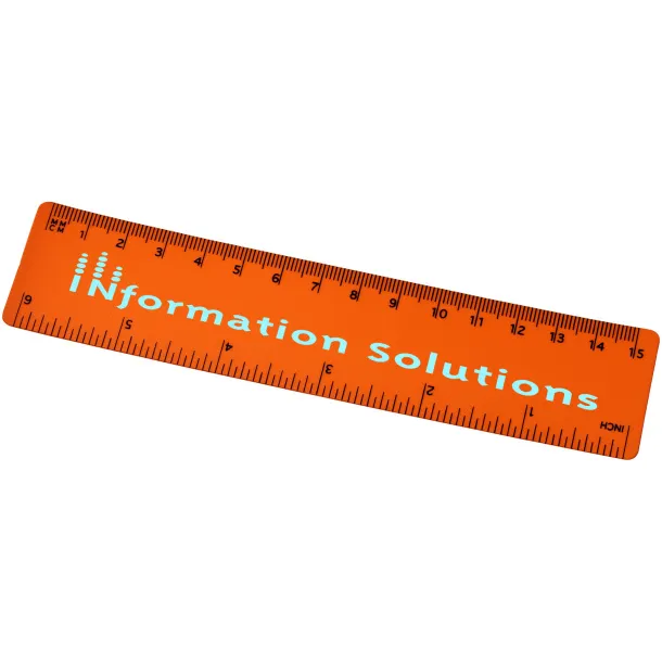 Rothko 15 cm plastic ruler Orange