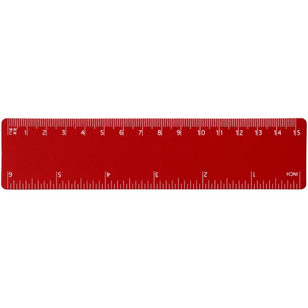 Rothko 15 cm plastic ruler Red