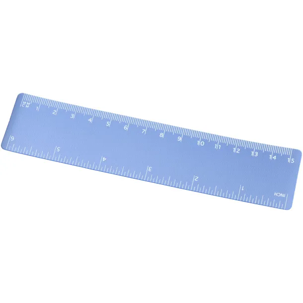 Rothko 15 cm plastic ruler Frosted blue