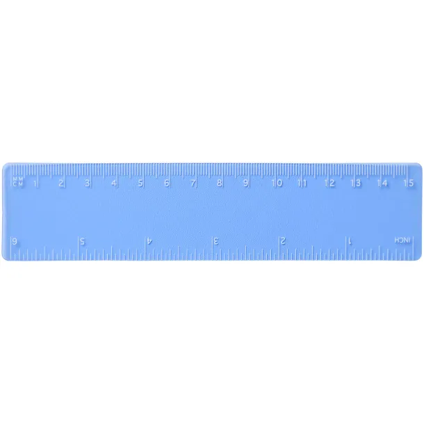 Rothko 15 cm plastic ruler Frosted blue