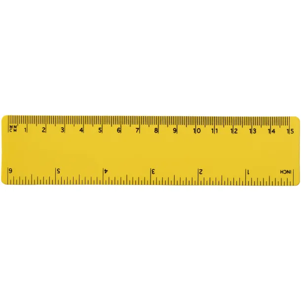 Rothko 15 cm plastic ruler - Unbranded Yellow