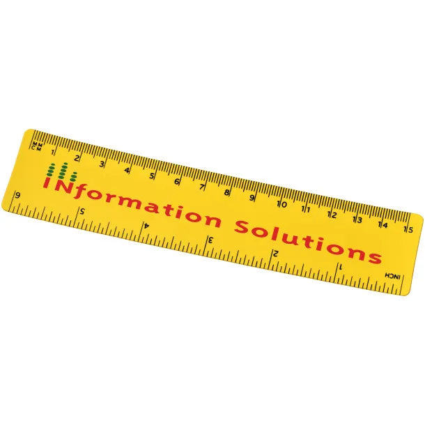 Rothko 15 cm plastic ruler - Unbranded Yellow