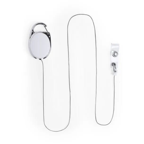  Ski pass, retractable cord 75 cm Bijela