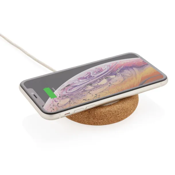  Cork and Wheat 5W wireless charger - XD Collection Brown 