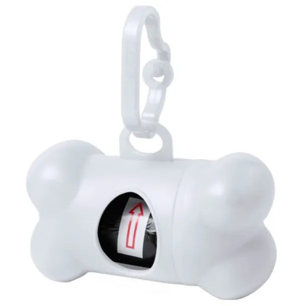  Waste bag dispenser for dog excrements white