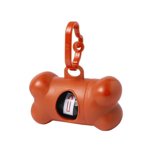  Waste bag dispenser for dog excrements orange