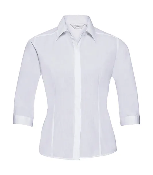  3/4 sleeve Poplin Shirt - Russell  Bijela