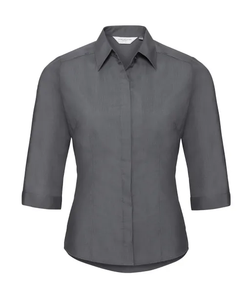  3/4 sleeve Poplin Shirt - Russell  Convoy Grey