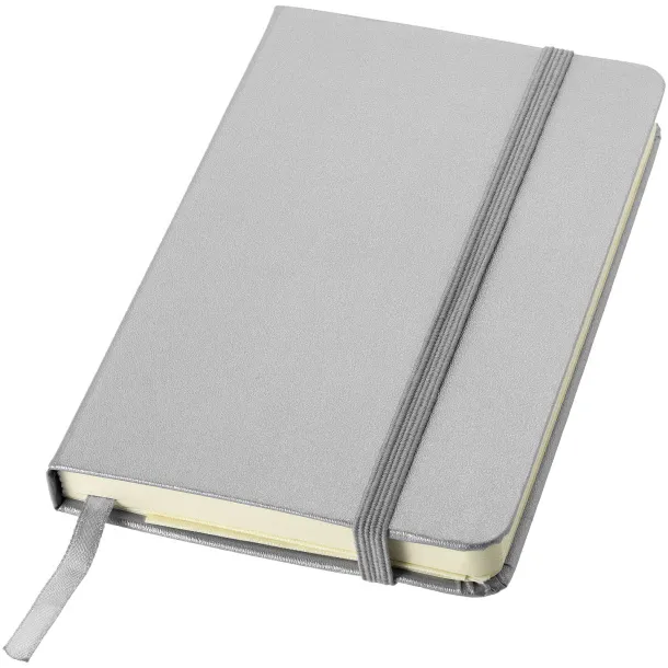 Classic A6 hard cover pocket notebook - JournalBooks Silver