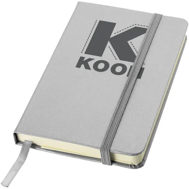 Classic A6 hard cover pocket notebook - JournalBooks Silver