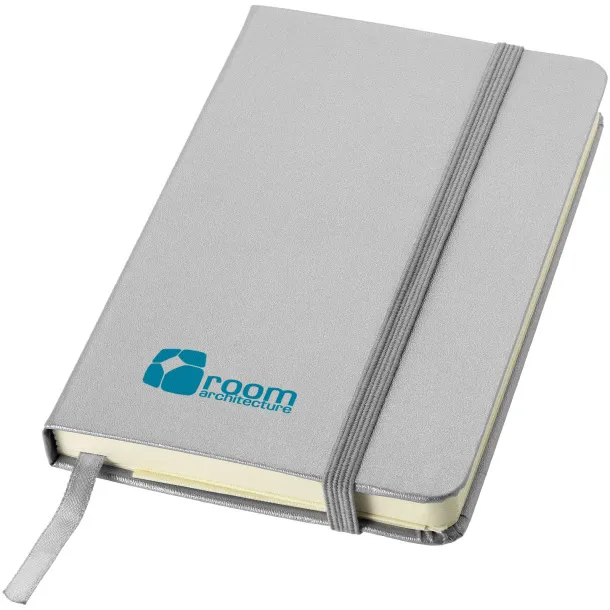 Classic A6 hard cover pocket notebook - JournalBooks Silver