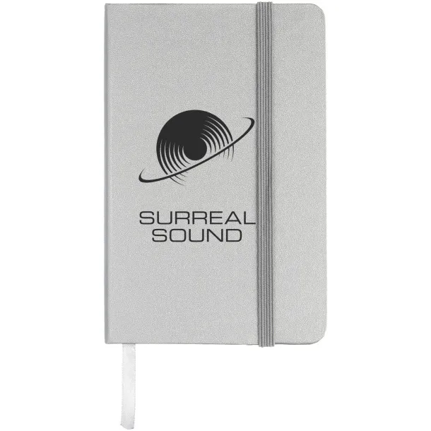 Classic A6 hard cover pocket notebook - JournalBooks Silver