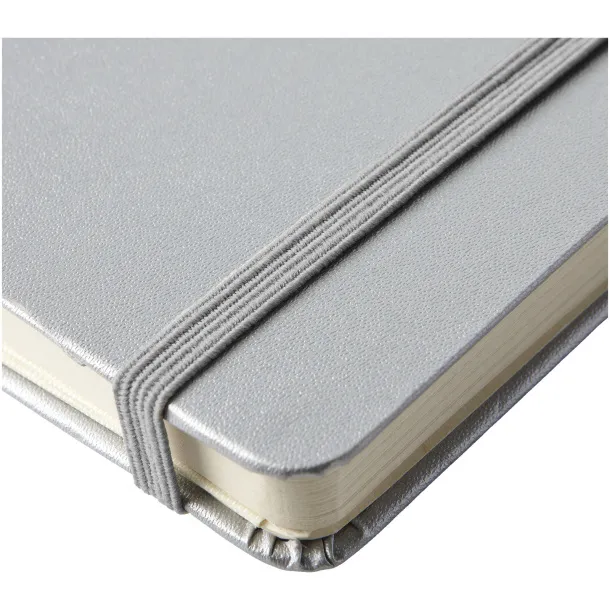 Classic A6 hard cover pocket notebook - JournalBooks Silver