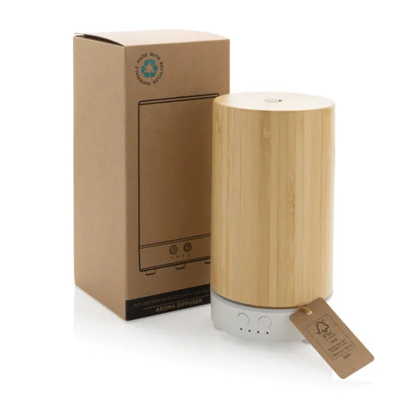  RCS recycled plastic and bamboo aroma diffuser - XD Collection Brown 