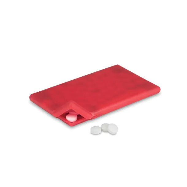 MINTCARD Mint dispenser transparent red