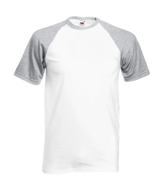  Valueweight Baseball T - Fruit of the Loom Bijela Heather Grey