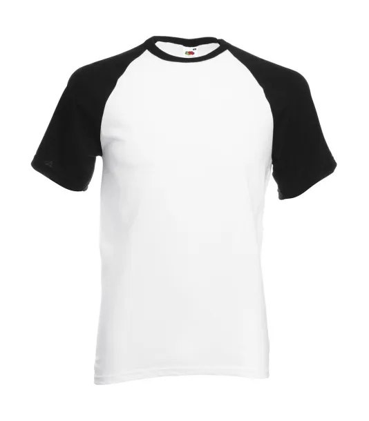  Valueweight Baseball T - Fruit of the Loom Bijela Black