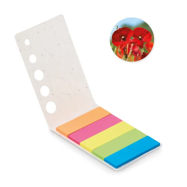 MEMO SEED Seed paper page markers pad White