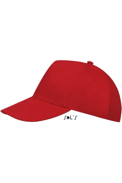 SOL'S BUZZ FIVE PANEL CAP - SOL'S Red