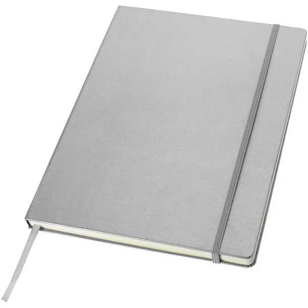 Executive A4 hard cover notebook - JournalBooks Silver