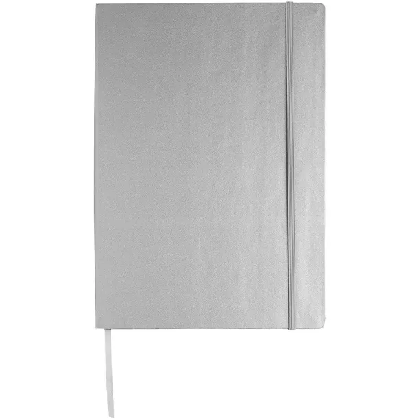 Executive A4 hard cover notebook - JournalBooks Silver