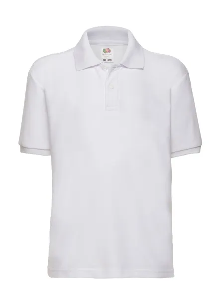 Dječja polo majica od mješavine poliestera i pamuka, 180 g/m² - Fruit of the Loom Bijela
