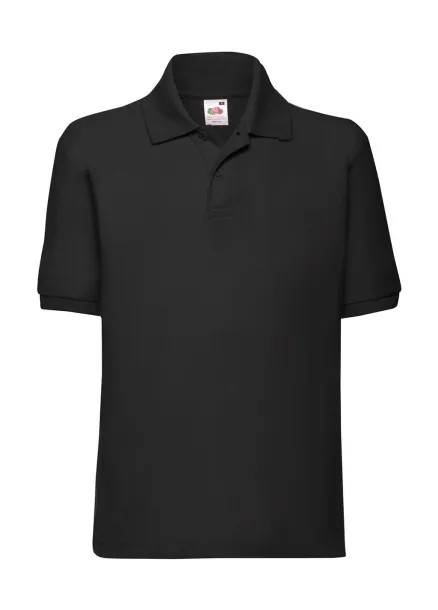  Dječja polo majica od mješavine poliestera i pamuka, 180 g/m² - Fruit of the Loom Crna