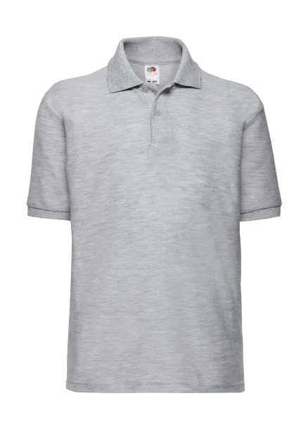  Dječja polo majica od mješavine poliestera i pamuka, 180 g/m² - Fruit of the Loom Heather Grey