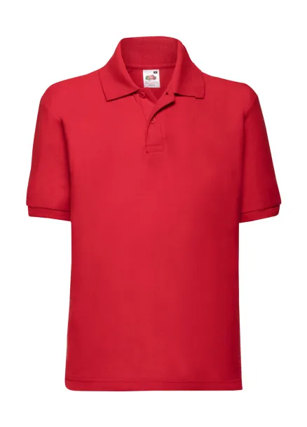  Dječja polo majica od mješavine poliestera i pamuka, 180 g/m² - Fruit of the Loom Crvena