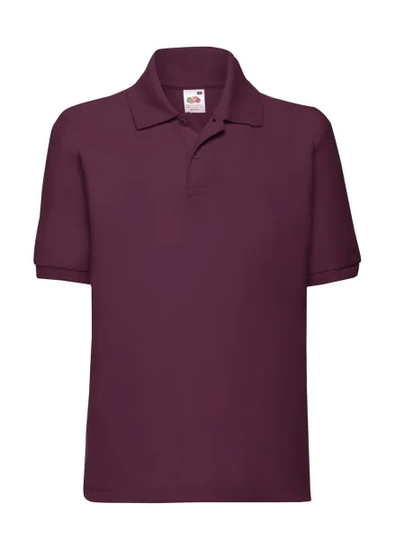  Dječja polo majica od mješavine poliestera i pamuka, 180 g/m² - Fruit of the Loom burgundac