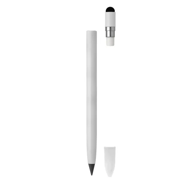 INGRID Metal touch pencil with eraser White