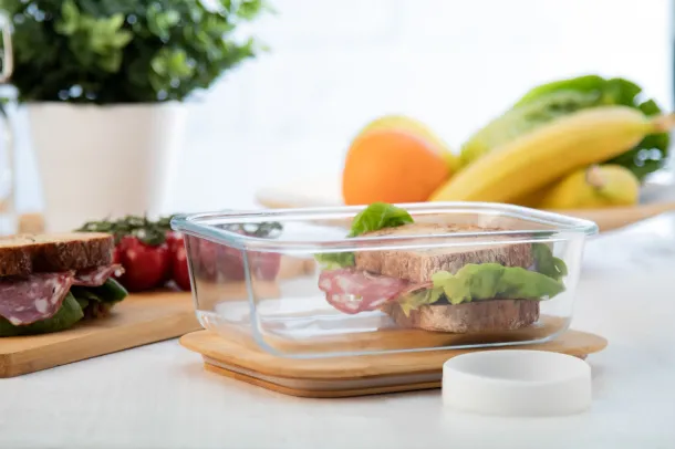 Vittata staklena kutija za hranu, 800 ml Prozirno Prirodna
