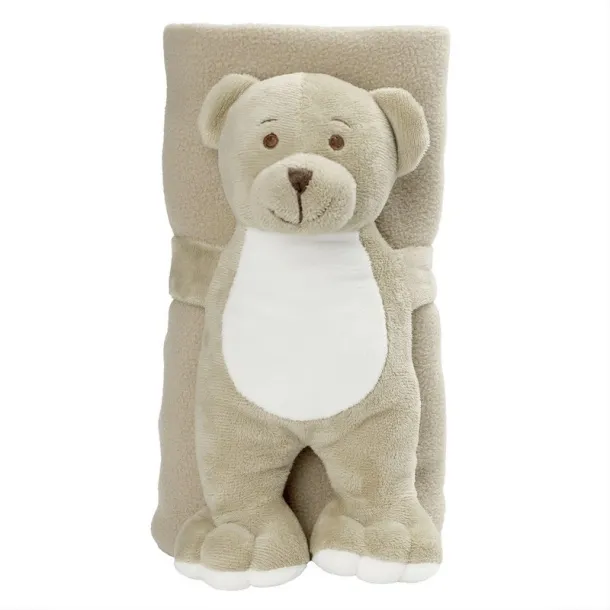 Phil Plush teddy bear with blanket beige