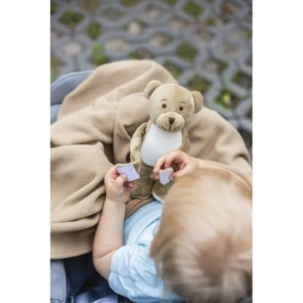 Phil Plush teddy bear with blanket beige