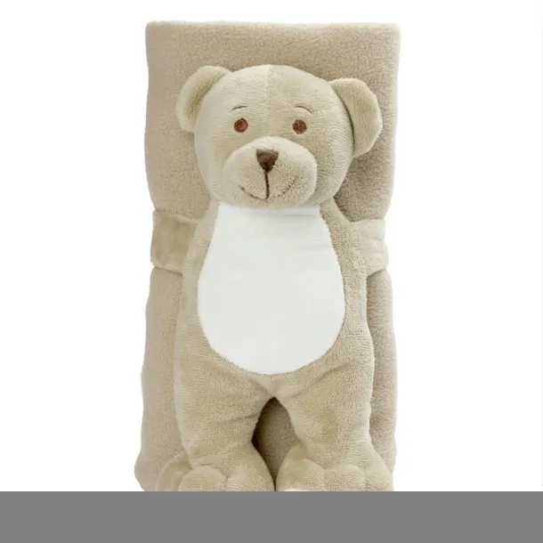 Phil Plush teddy bear with blanket beige